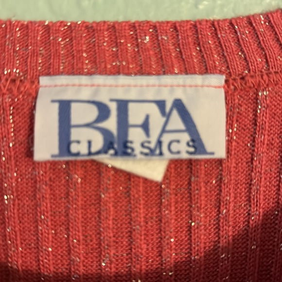 BFA CLASSICS Glitter Sparkle Short Sleeve Sweater XLP - Picture 3 of 7